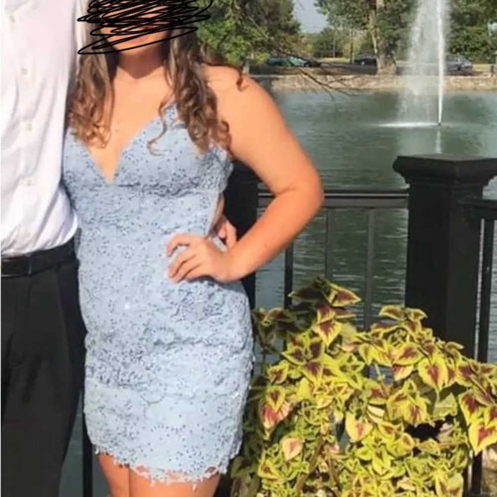 Beautiful Blue Homecoming Dress